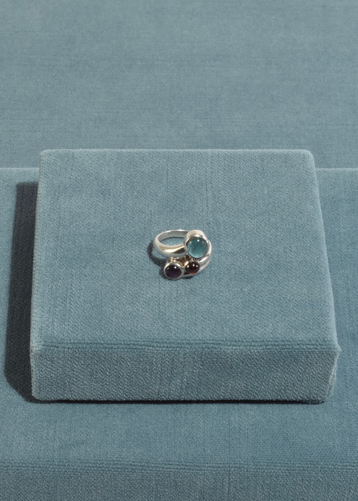 Topaz Amethyst Garnet Ring