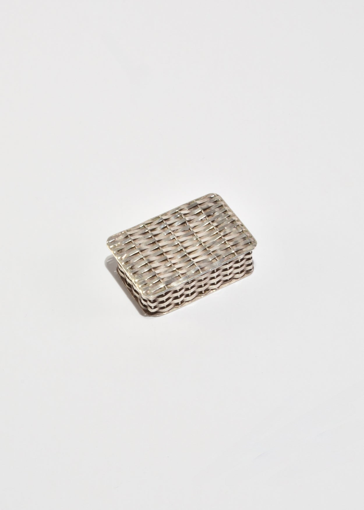 Woven Sterling Pill Box