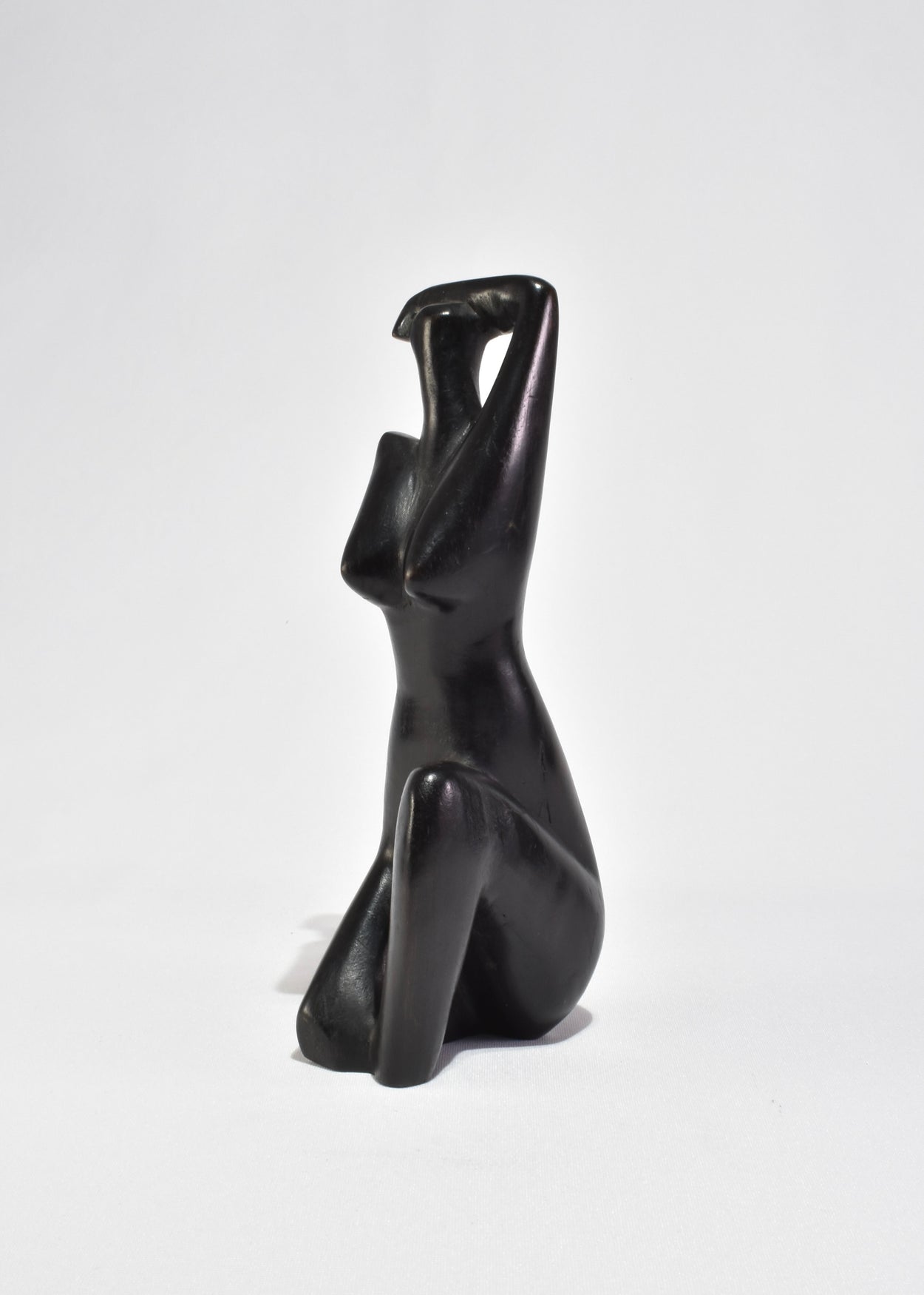 Abstract Carved Wood Figure Sculpture