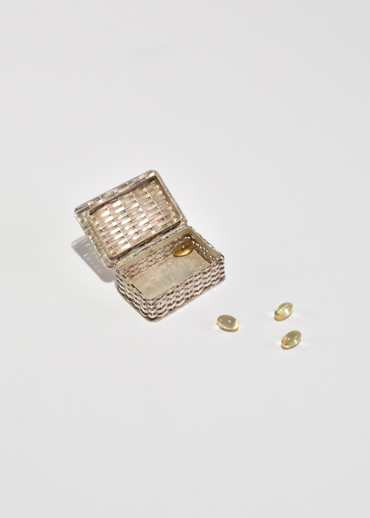Woven Sterling Pill Box