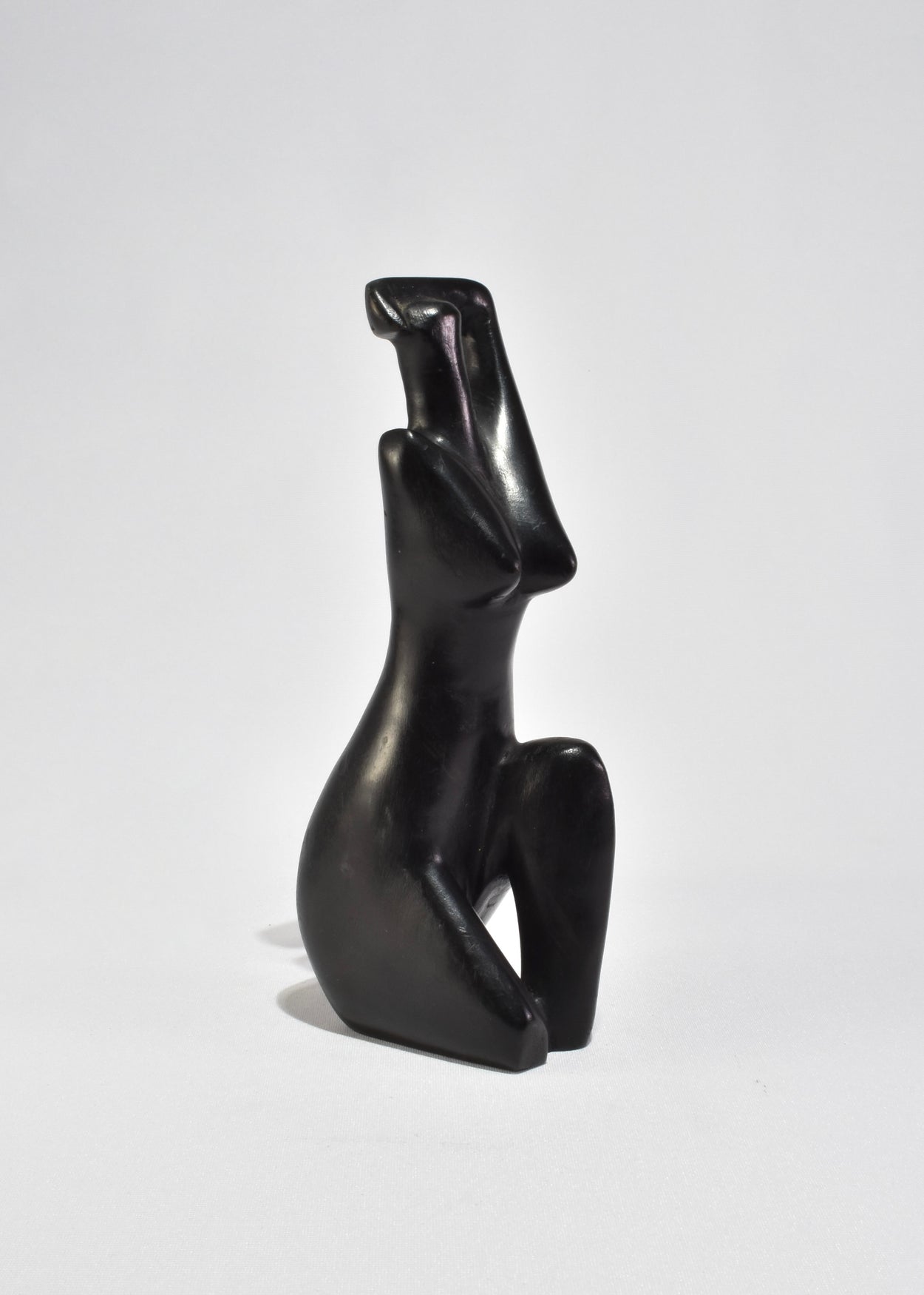 Abstract Carved Wood Figure Sculpture