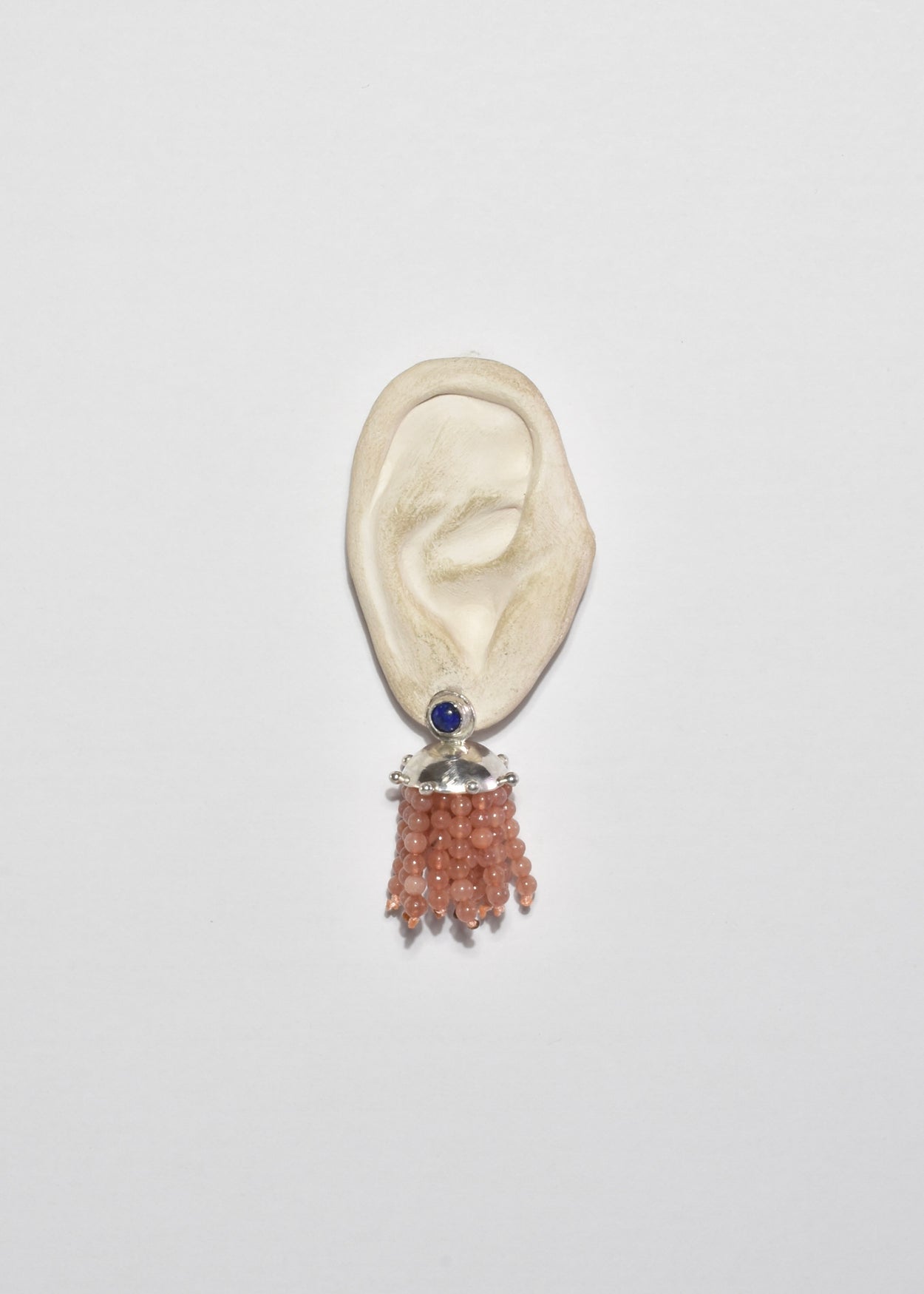 Agate and Lapis Fringe Cupola Earrings