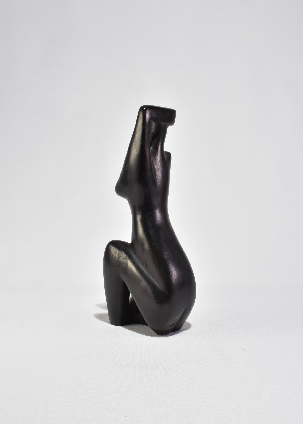 Abstract Carved Wood Figure Sculpture