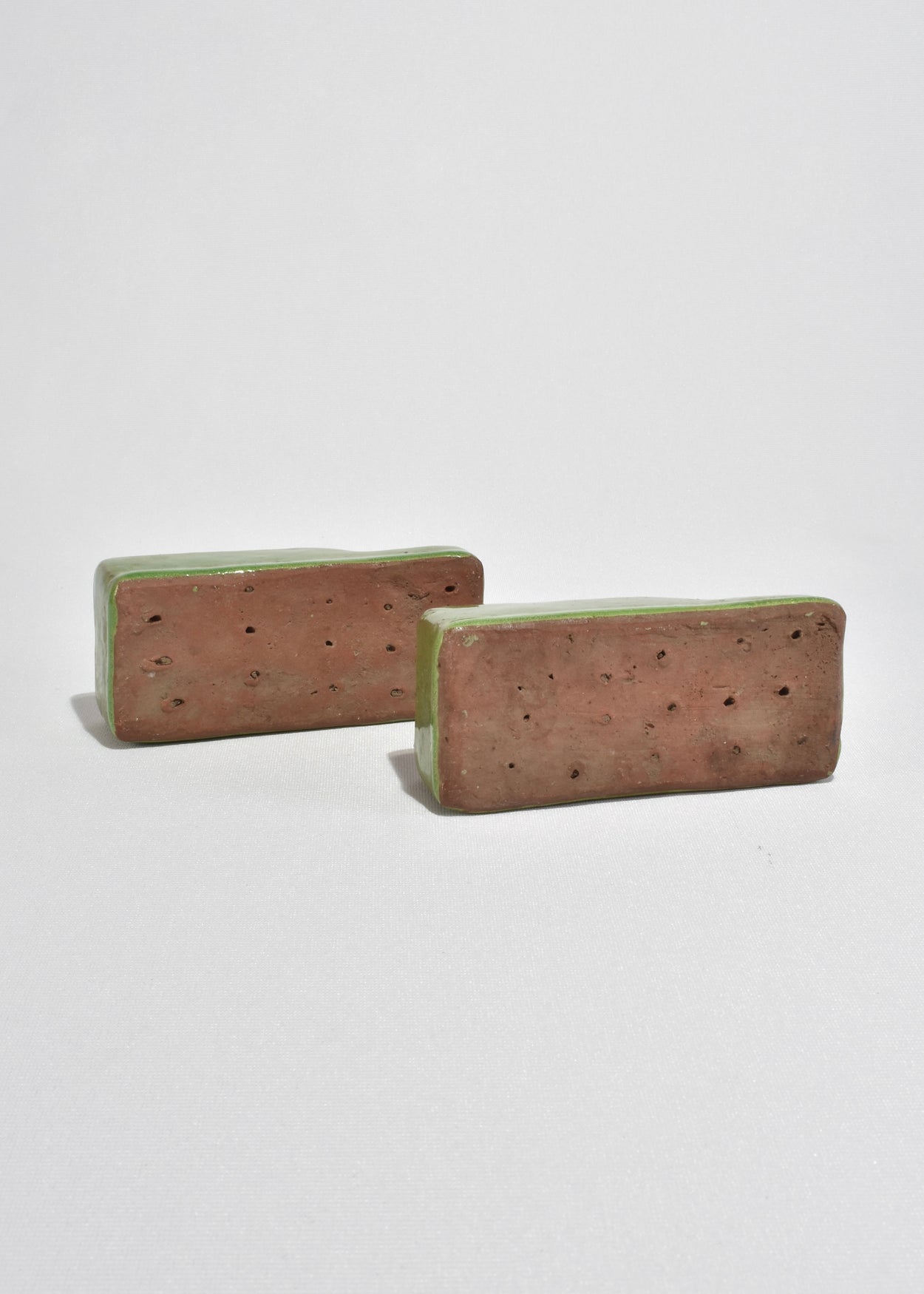 Green Ceramic Bookends