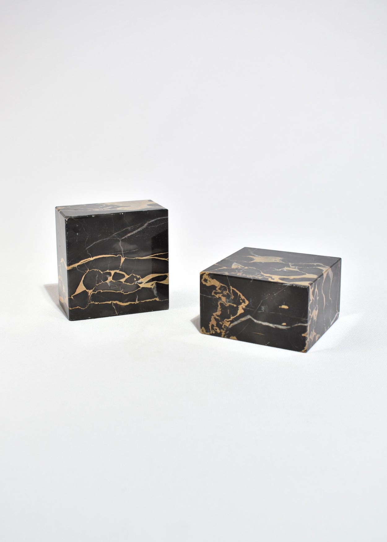 Black Marble Bookends