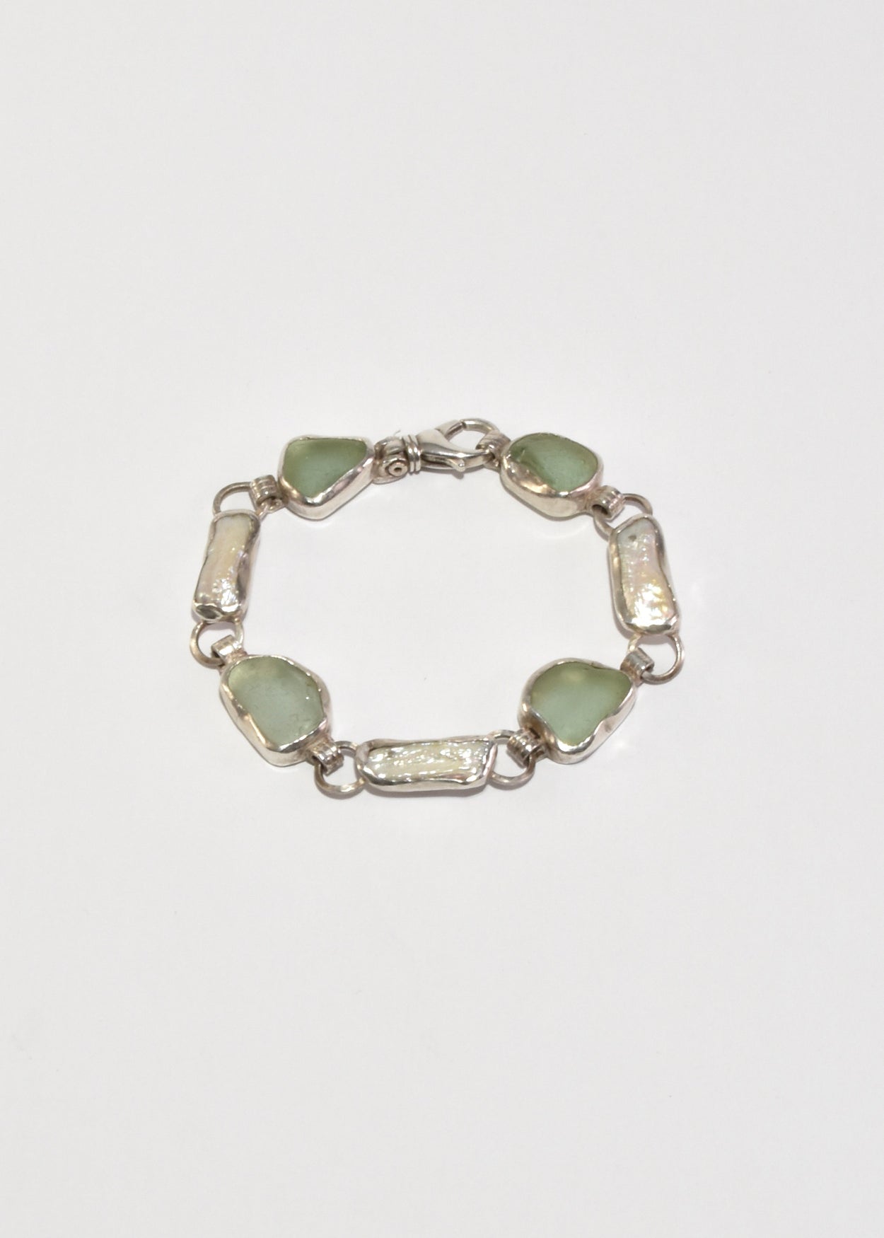 Sea Glass Pearl Bracelet