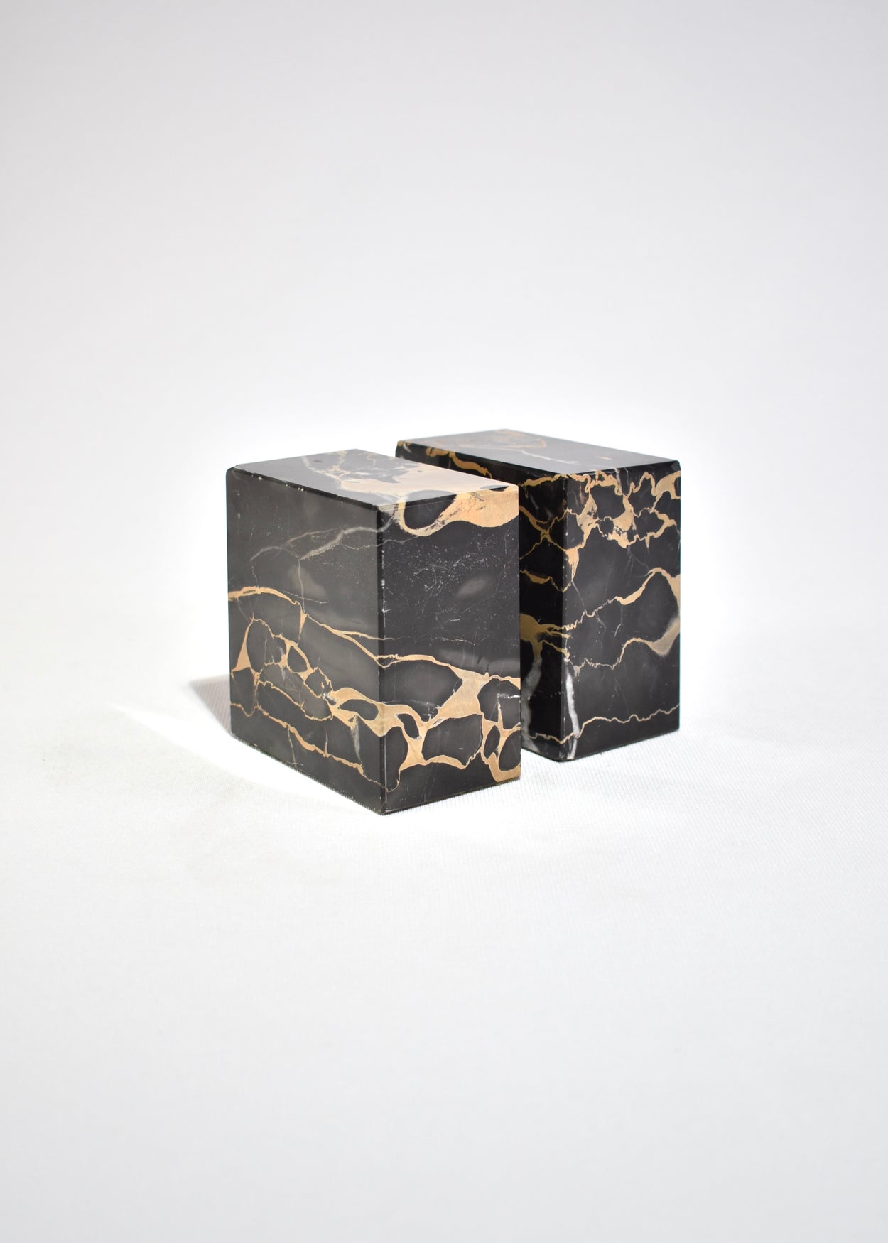 Black Marble Bookends
