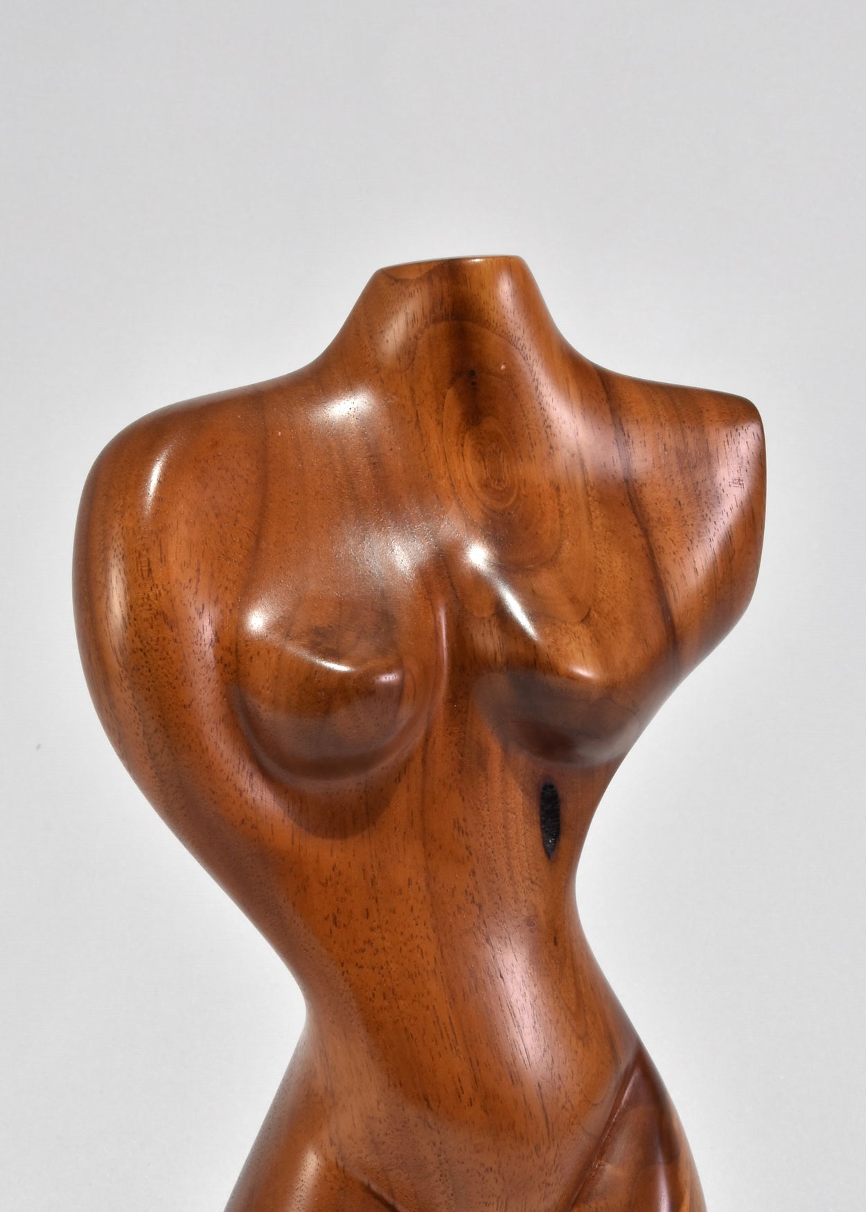 Carved Wood Torso Sculpture
