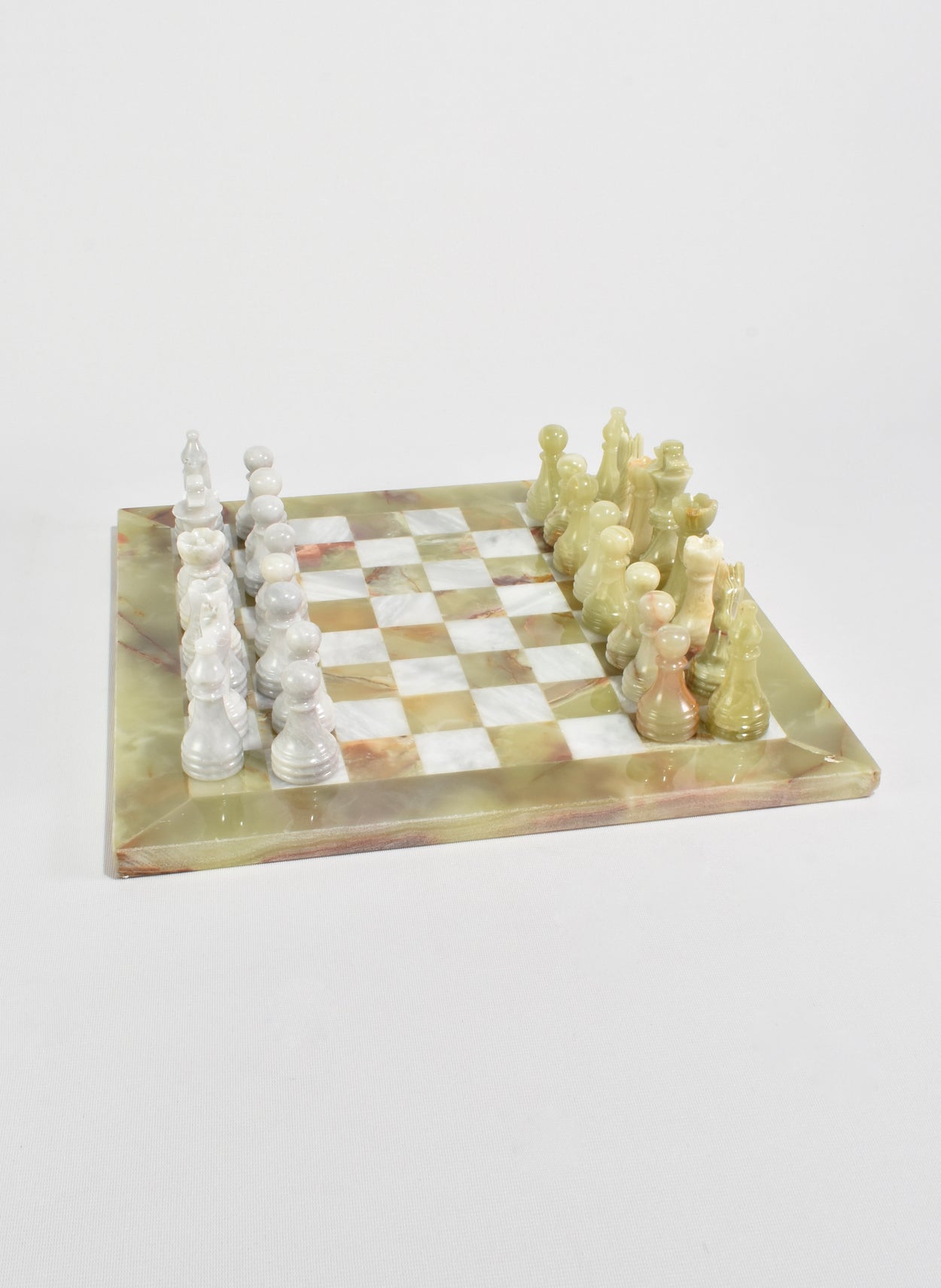 Green Onyx Chess Set