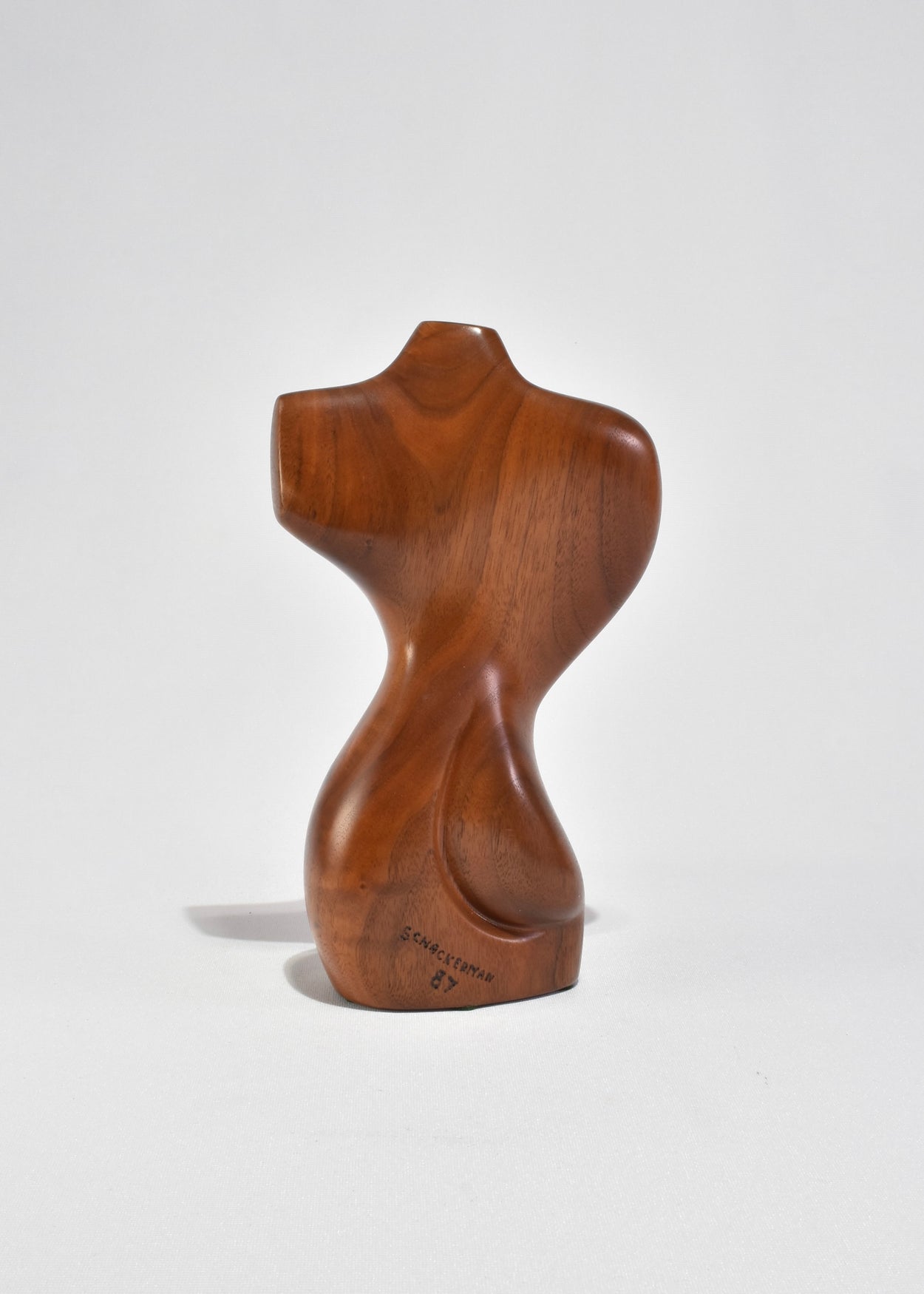 Carved Wood Torso Sculpture