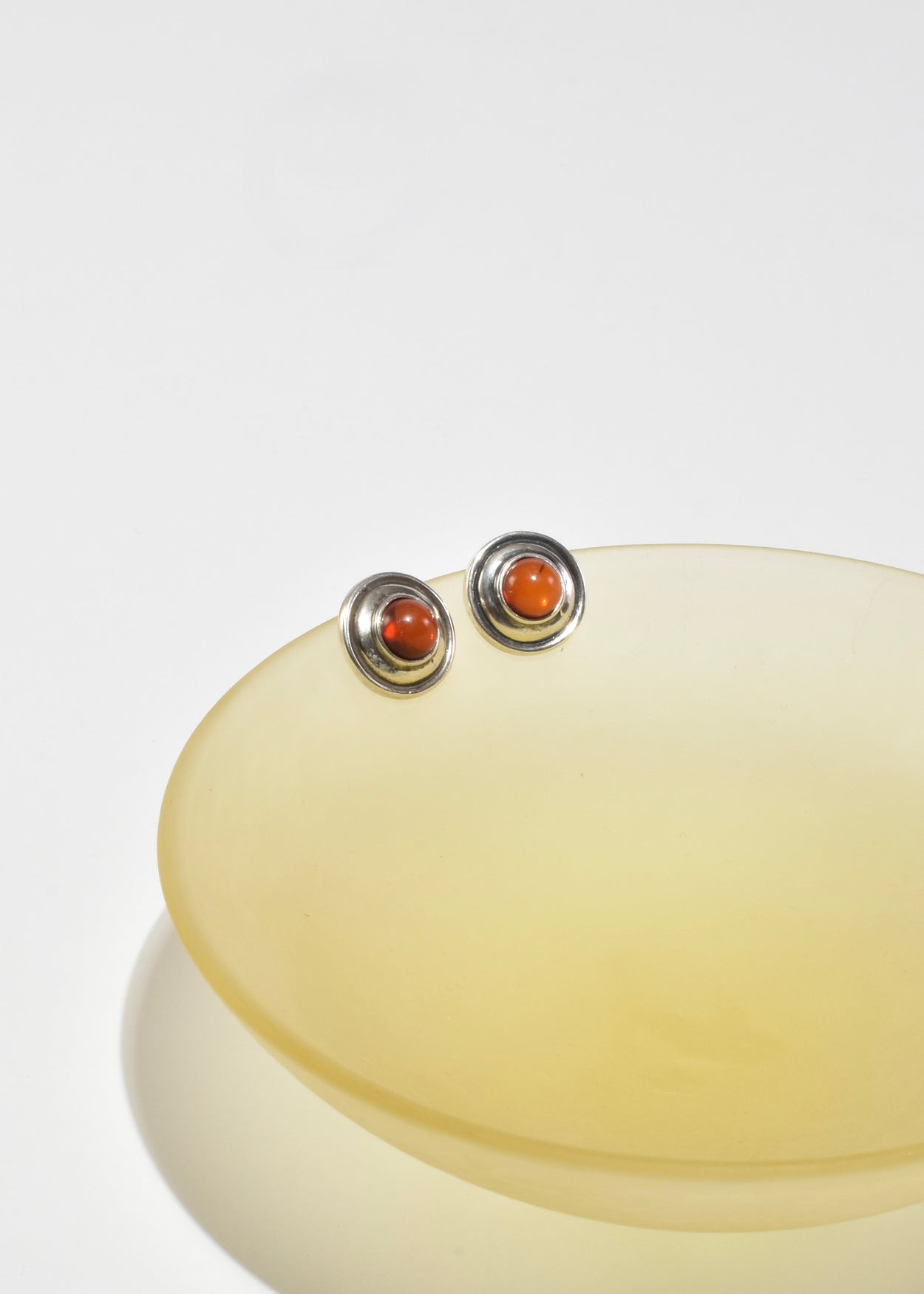 Amber Circle Earrings
