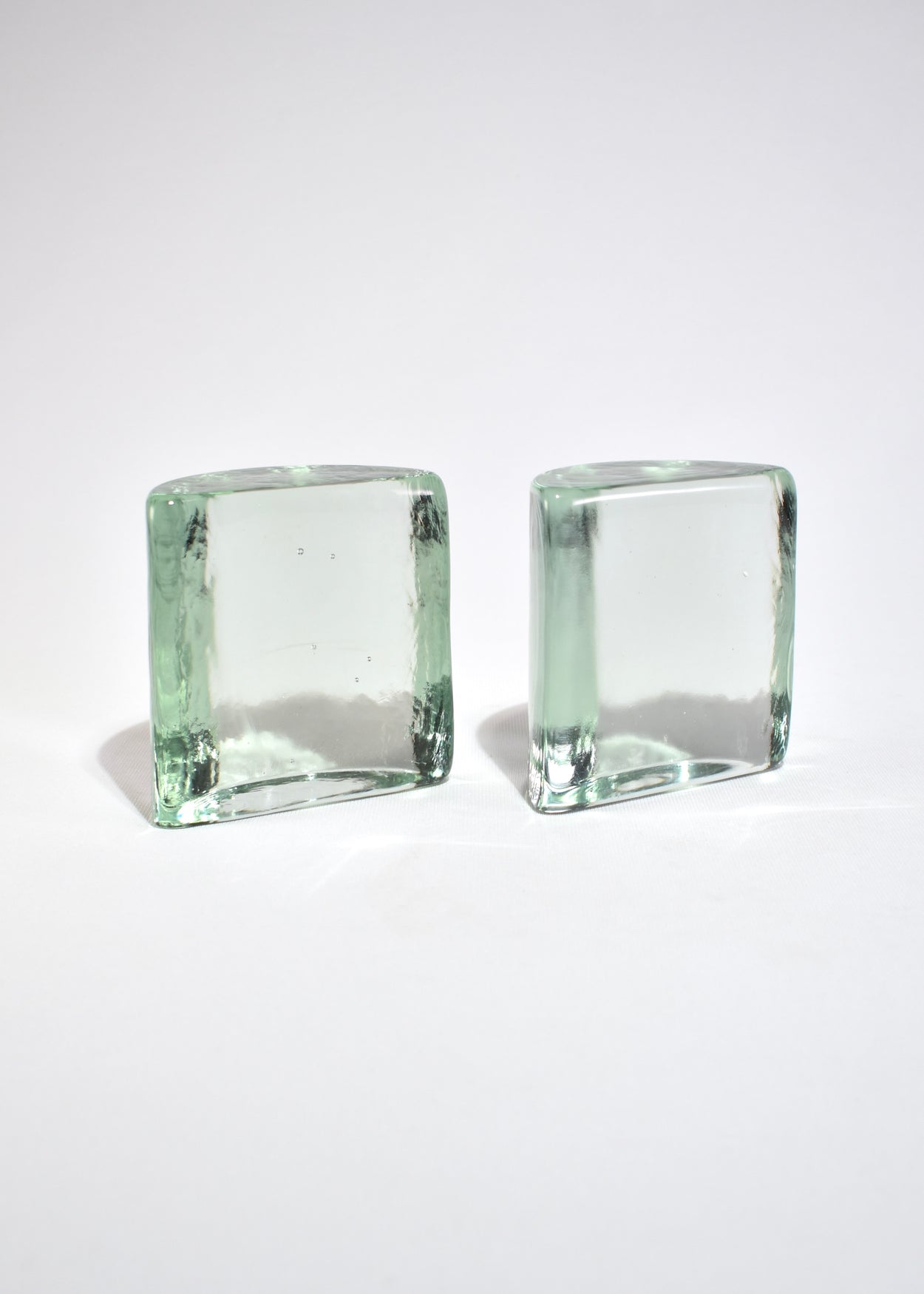 Half Moon Glass Bookends