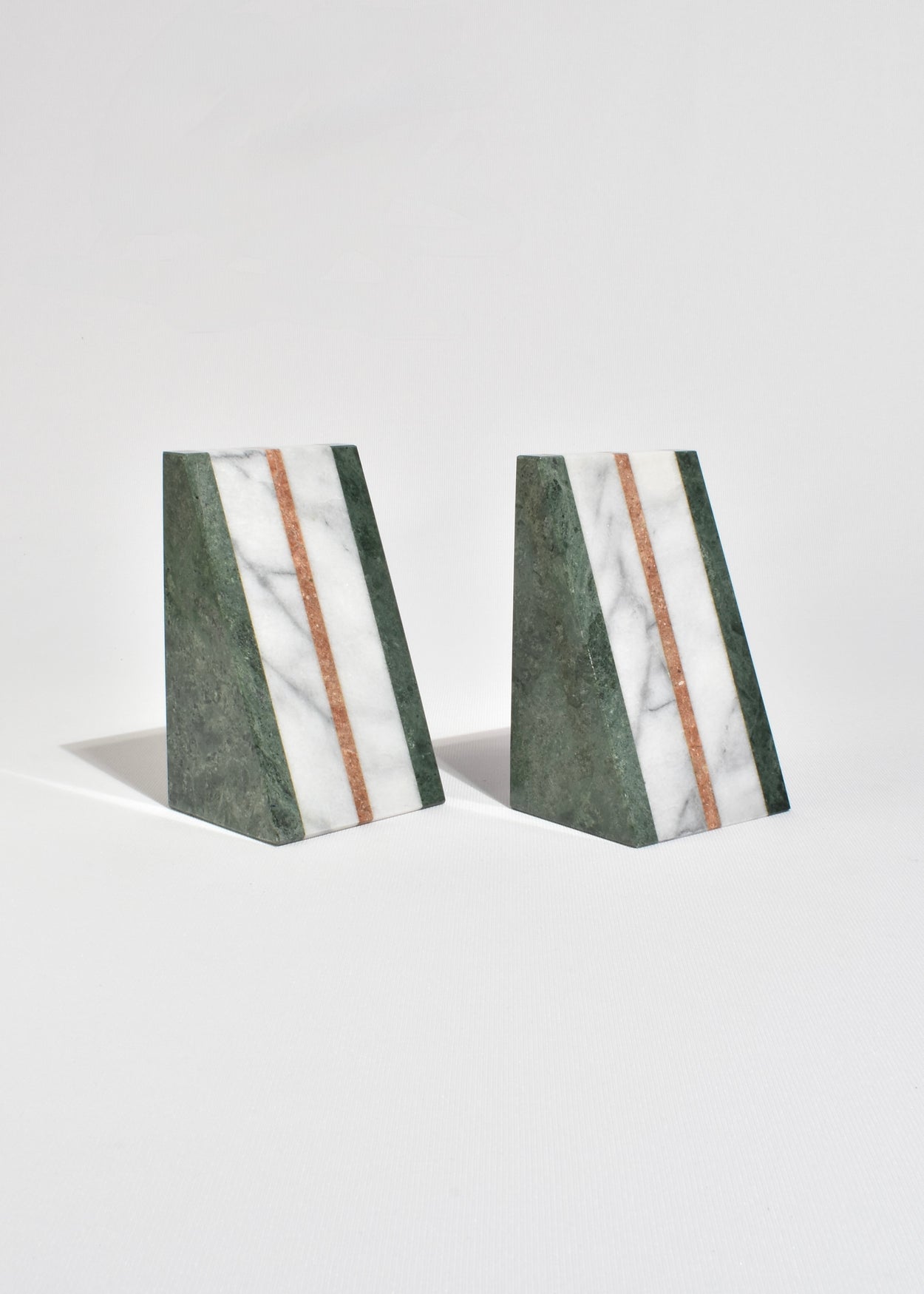 Striped Stone Bookends