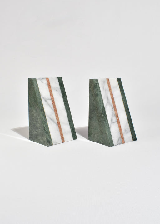 Striped Stone Bookends