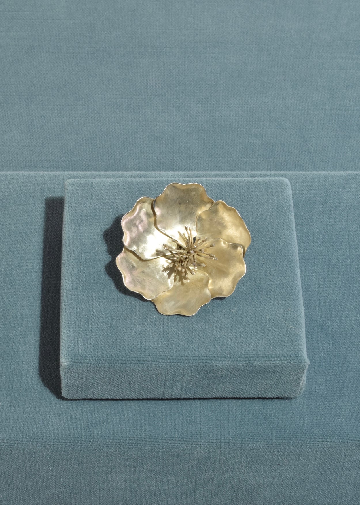 Sterling Poppy Brooch