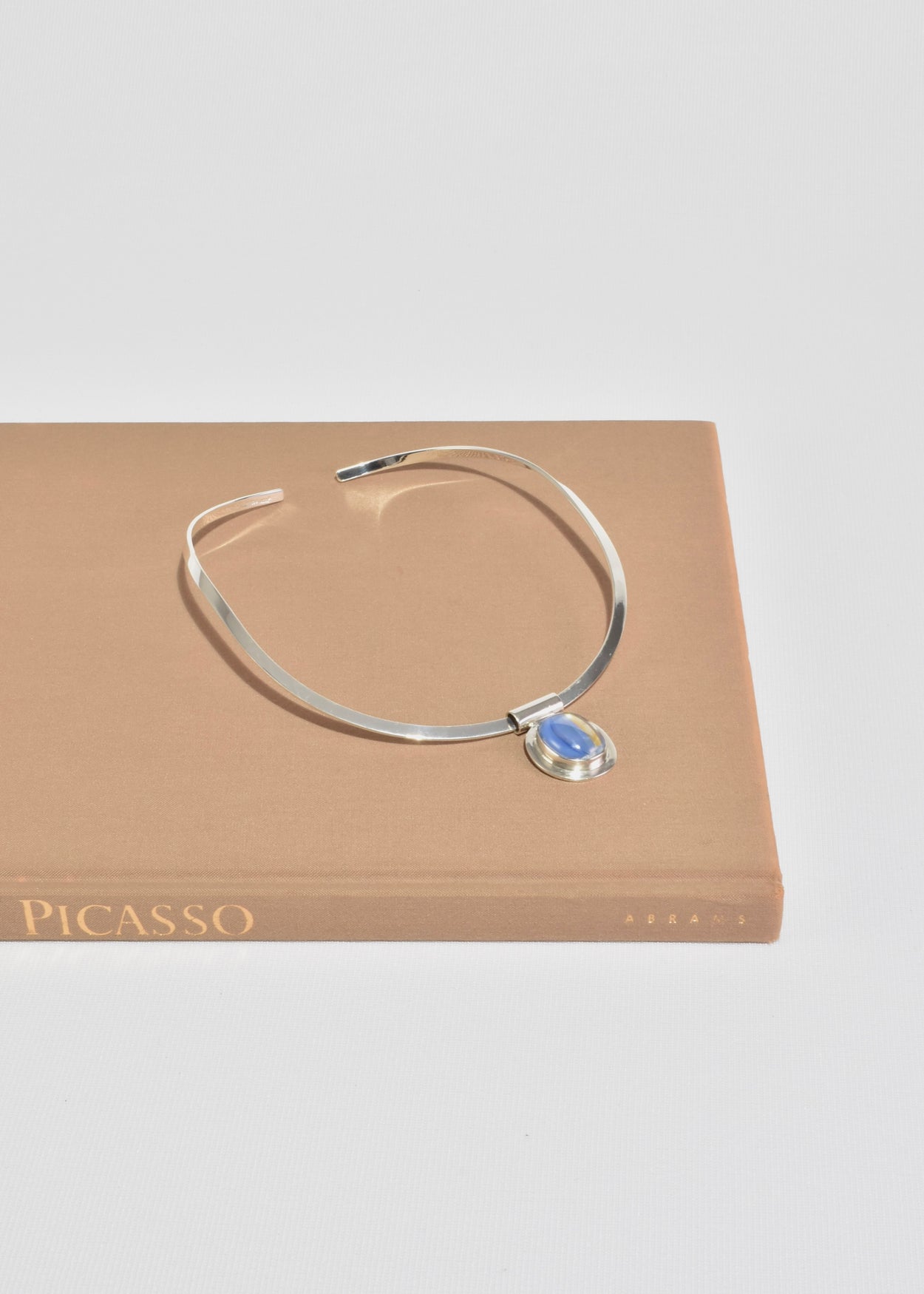 Blue Glass Collar Necklace