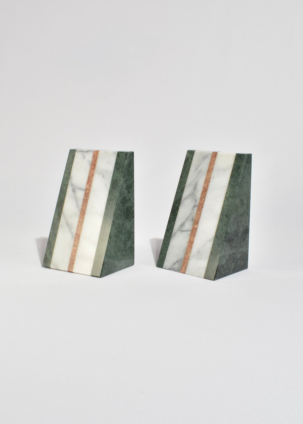 Striped Stone Bookends