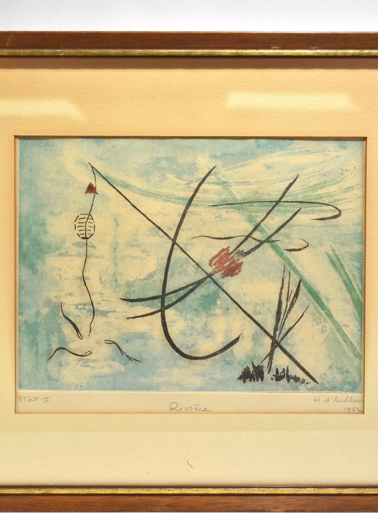 Rivière Etching, Framed