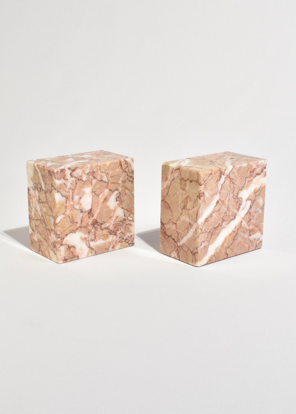 Pink Marble Bookends