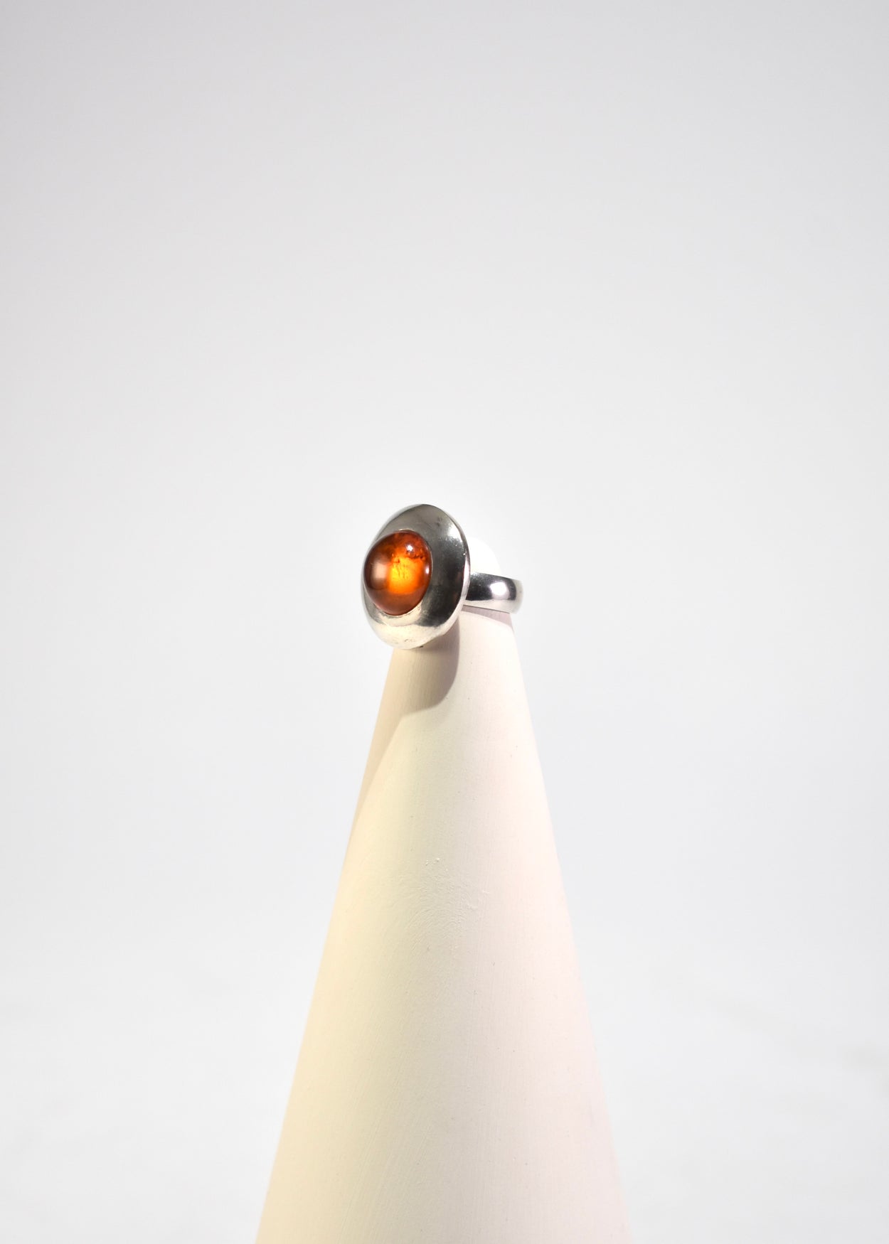 Amber Disc Ring