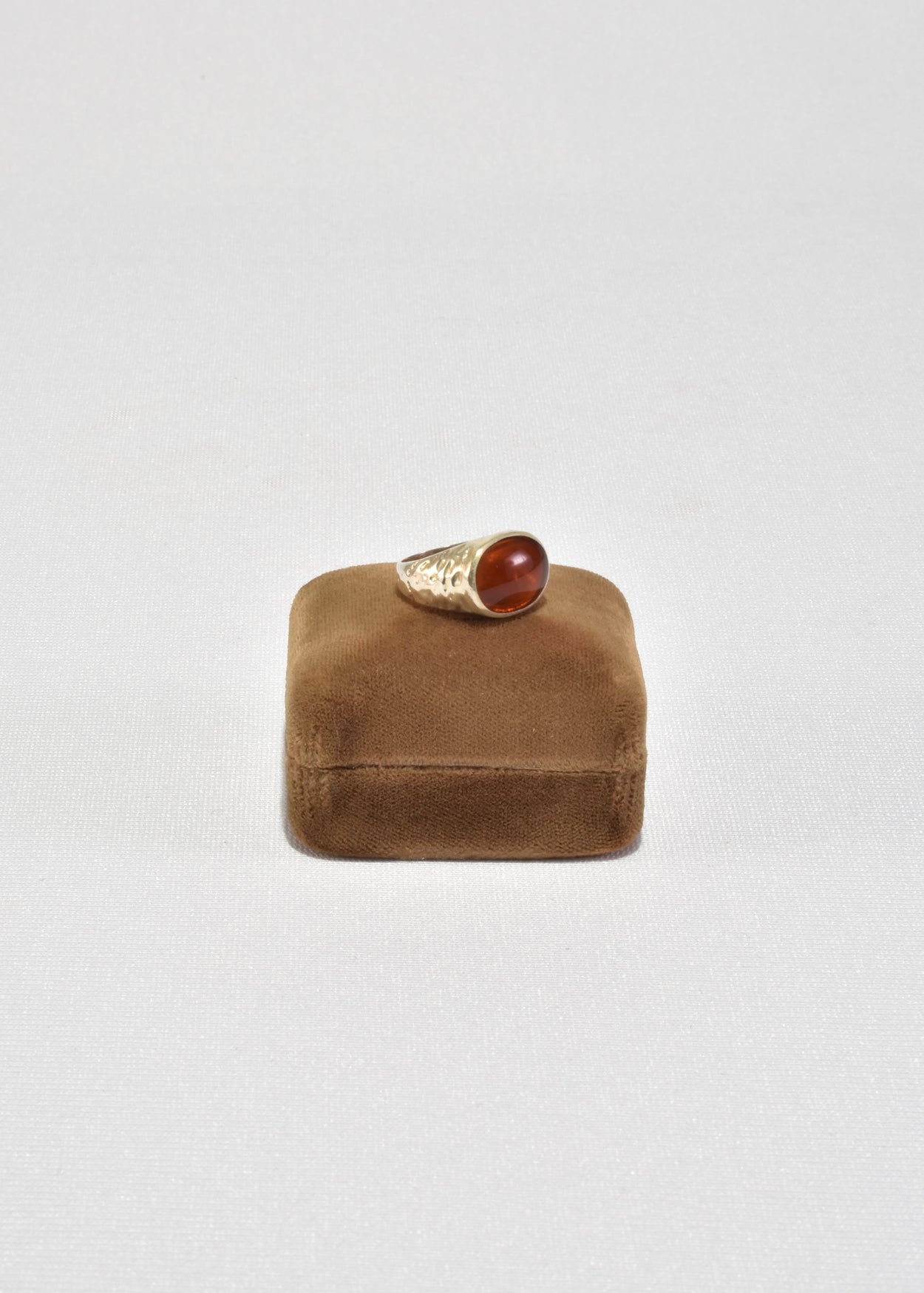 Textured Amber Ring