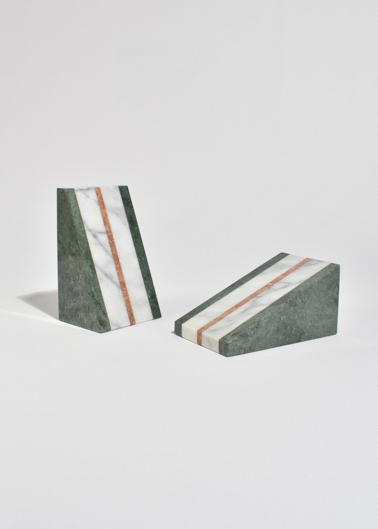 Striped Stone Bookends