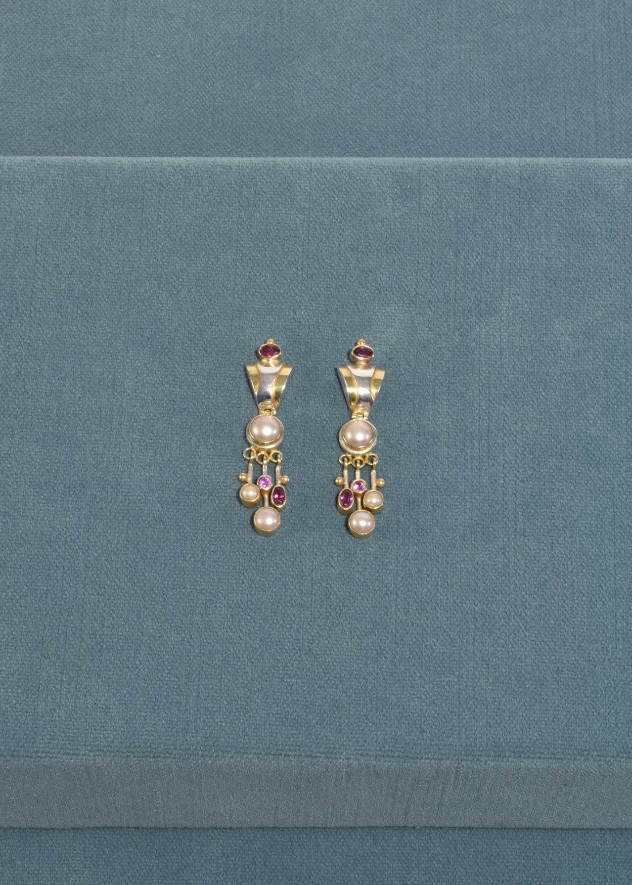 Tourmaline Pearl Earrings