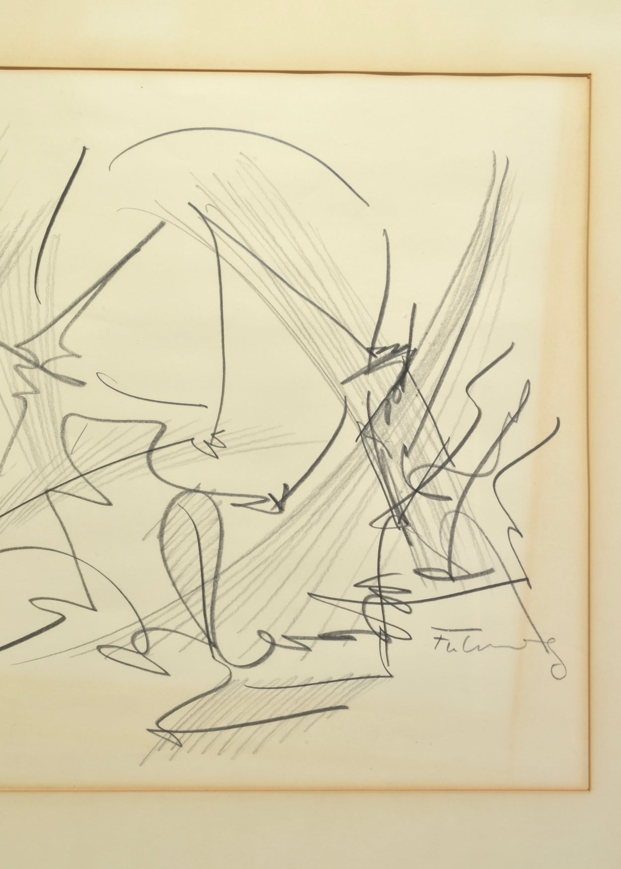 Graphite Abstract, Framed