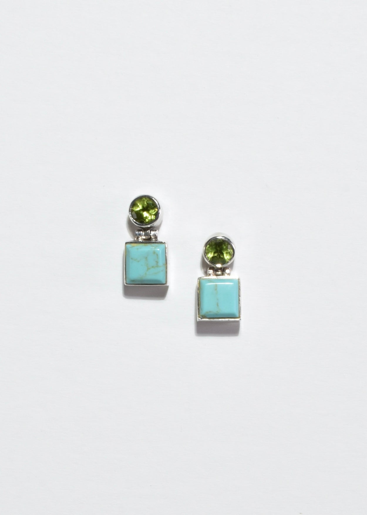Peridot Turquoise Earrings