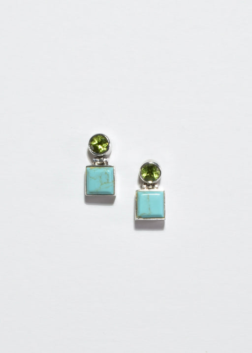 Peridot Turquoise Earrings