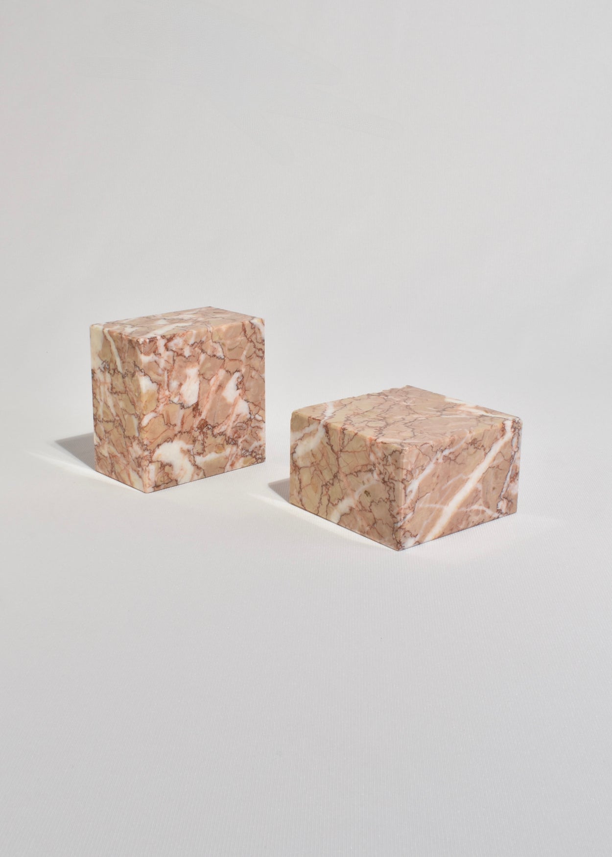 Pink Marble Bookends