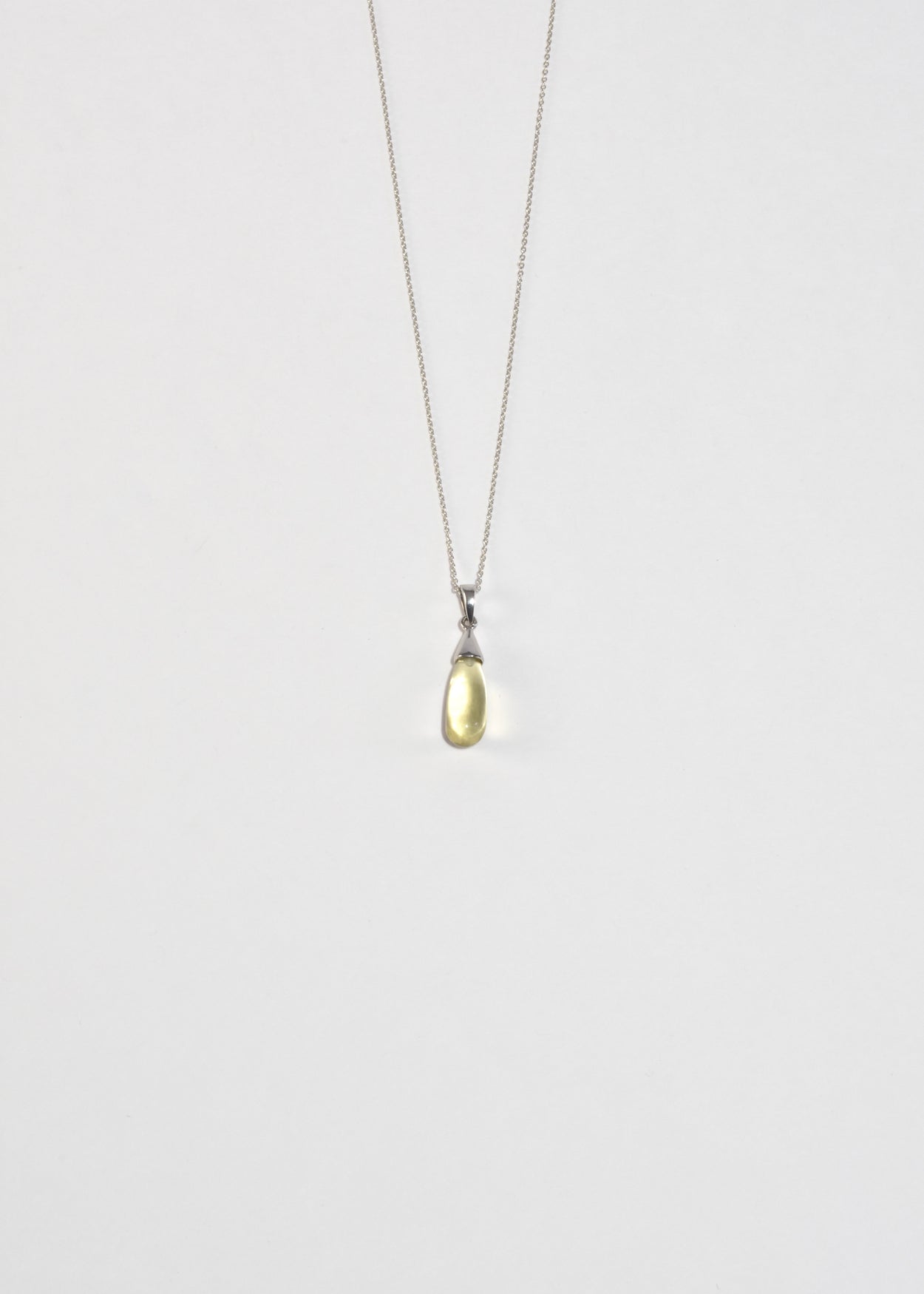 Citrine Teardrop Pendant Necklace