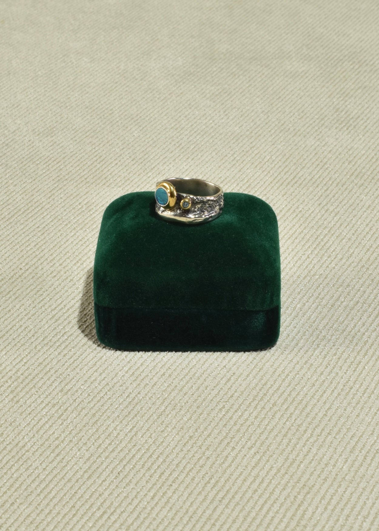 Opal Topaz Arts and Crafts Ring