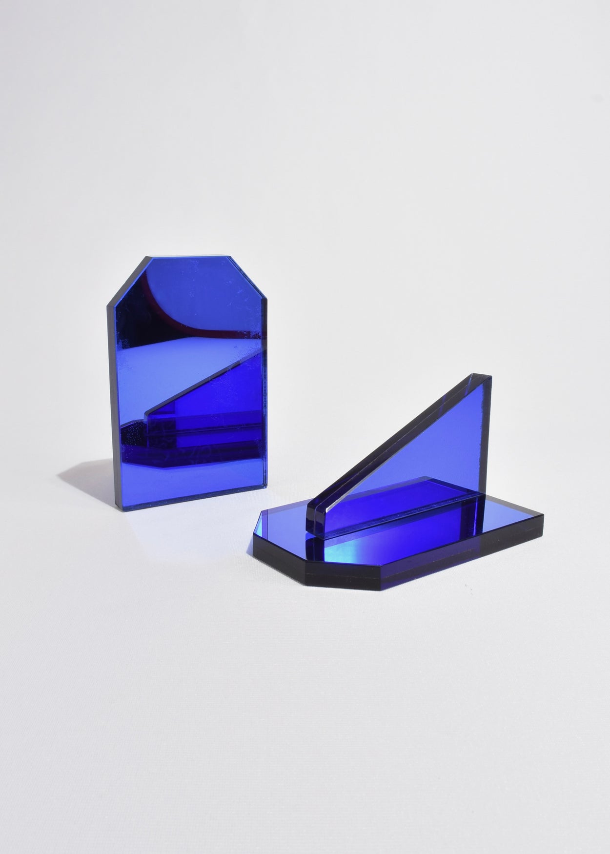 Cobalt Deco Bookends