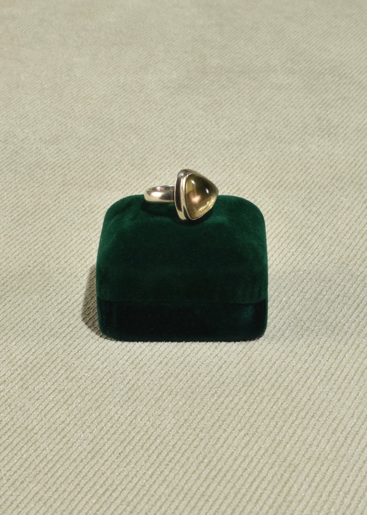 Citrine Triangle Ring