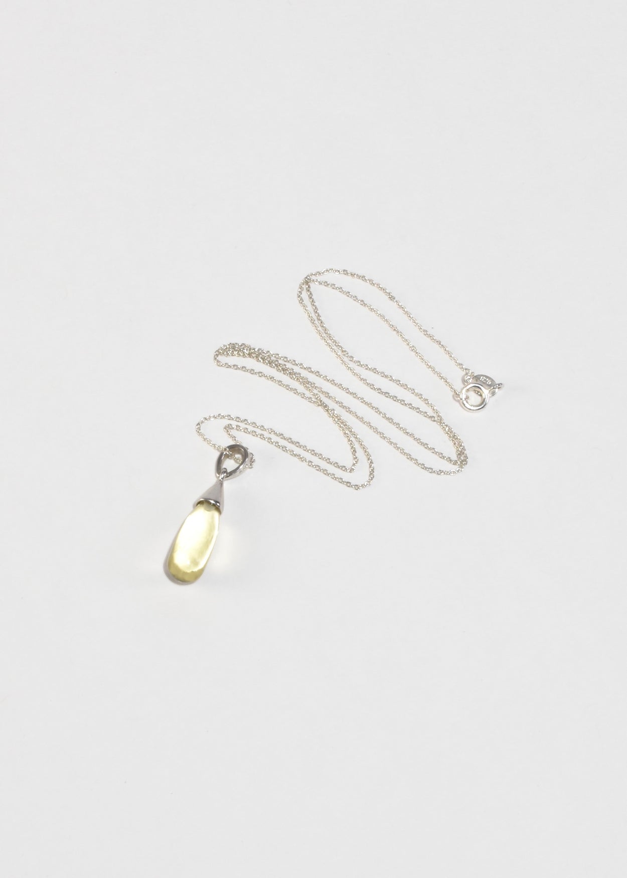Citrine Teardrop Pendant Necklace
