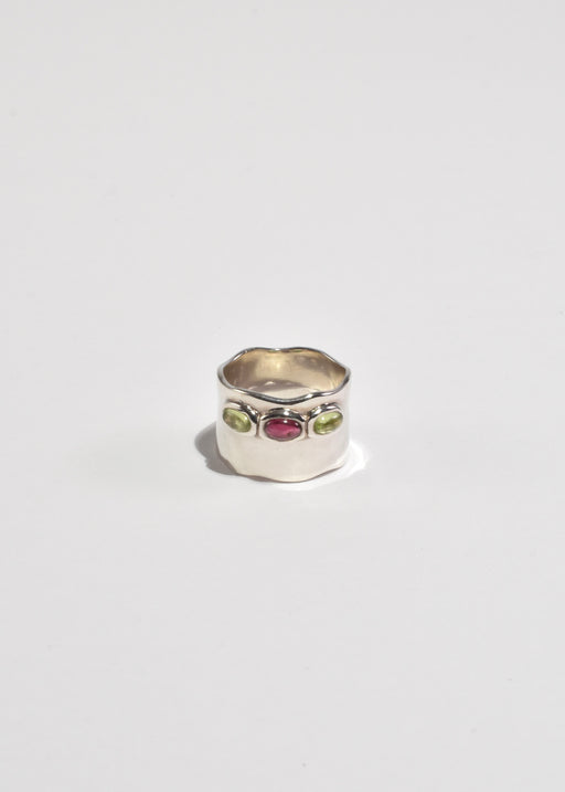 Citrine Ruby Peridot Ring