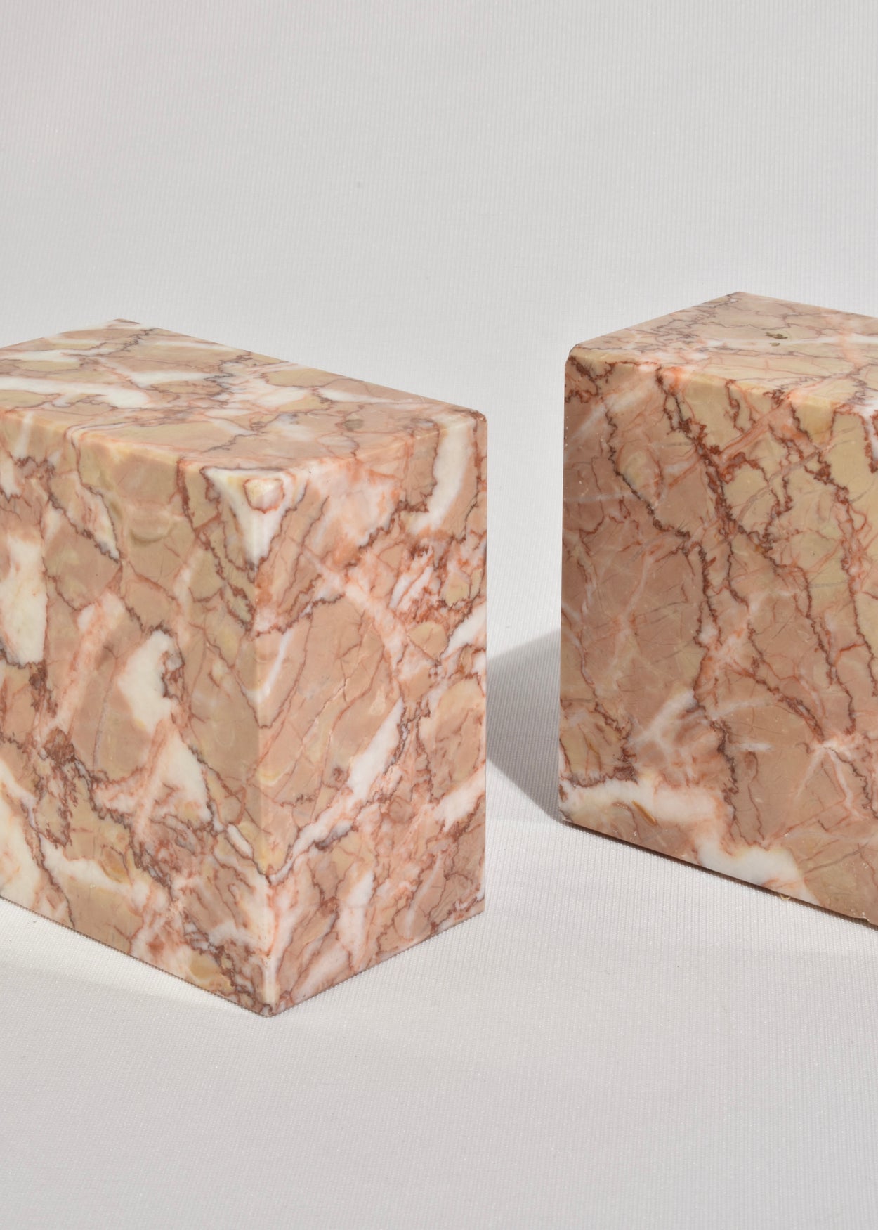 Pink Marble Bookends