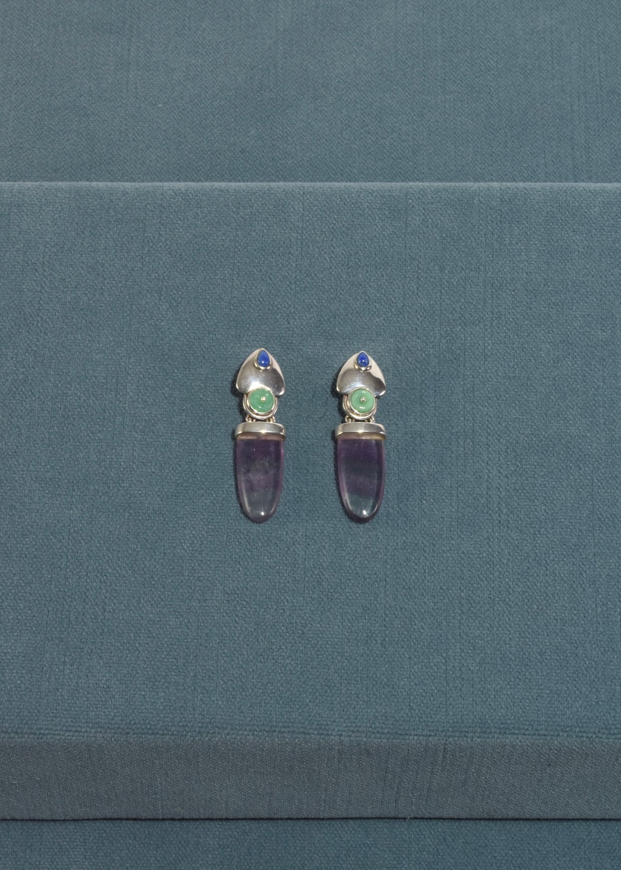 Lapis Aventurine Fluorite Earrings