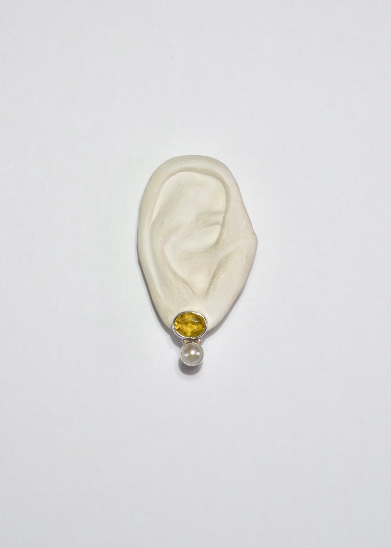 Citrine Pearl Earrings