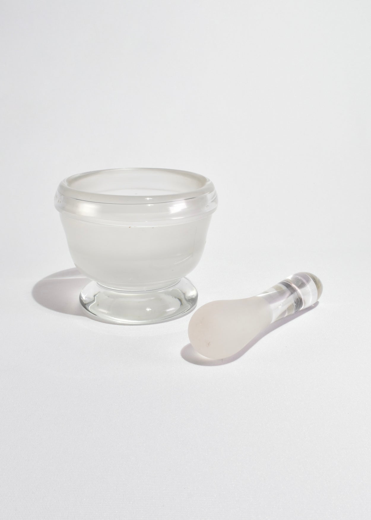Frosted Glass Mortar and Pestle