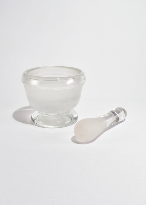 Frosted Glass Mortar and Pestle