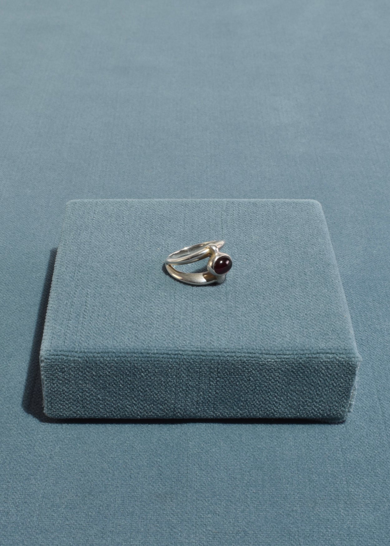 Modernist Garnet Ring