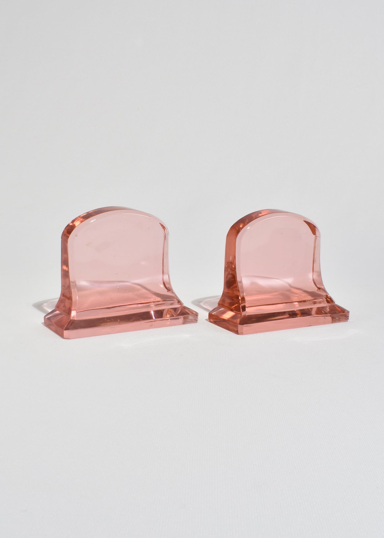 Deco Rose Glass Bookends