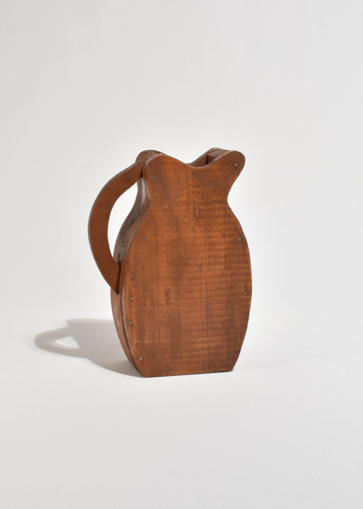 Sculptural Wooden Pitcher