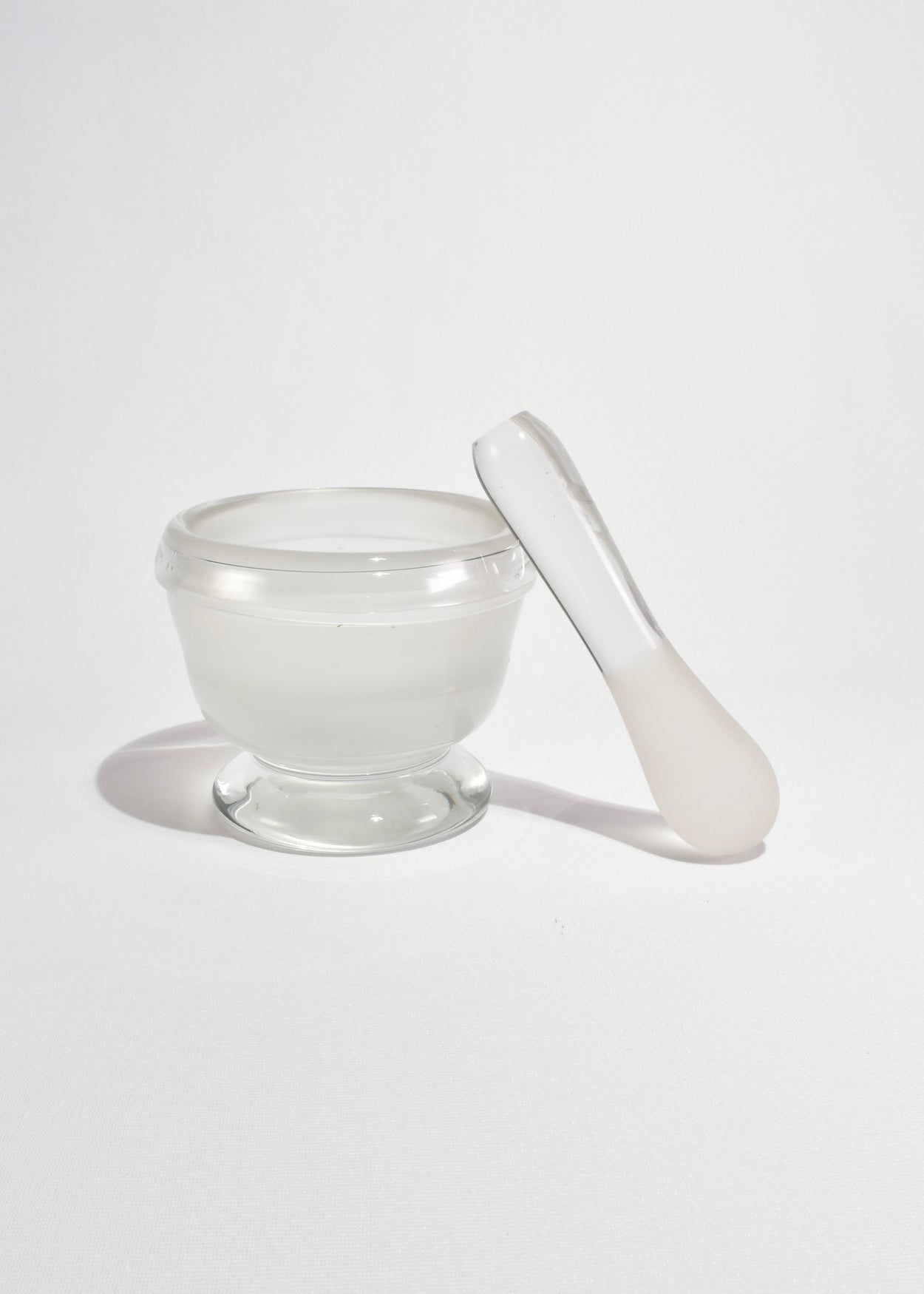 Frosted Glass Mortar and Pestle