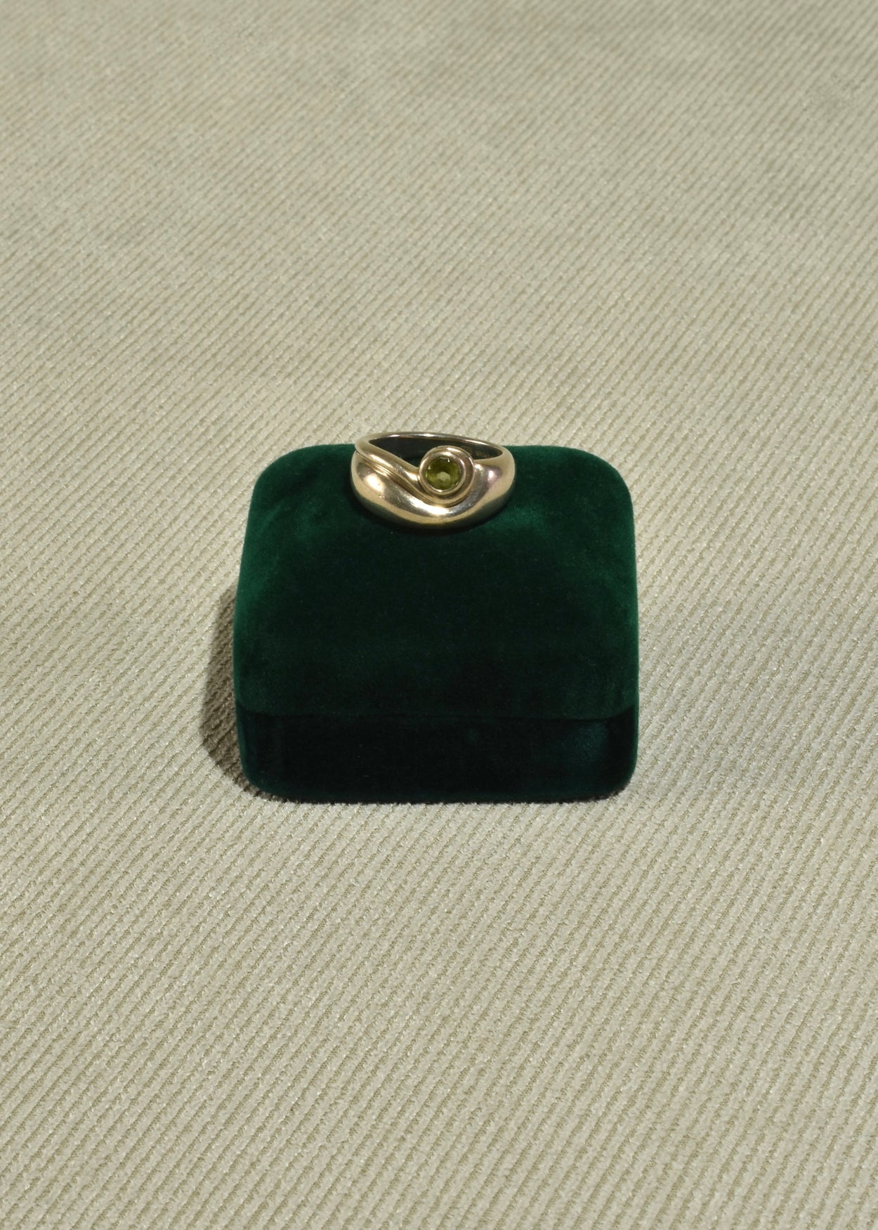 Curved Peridot Ring