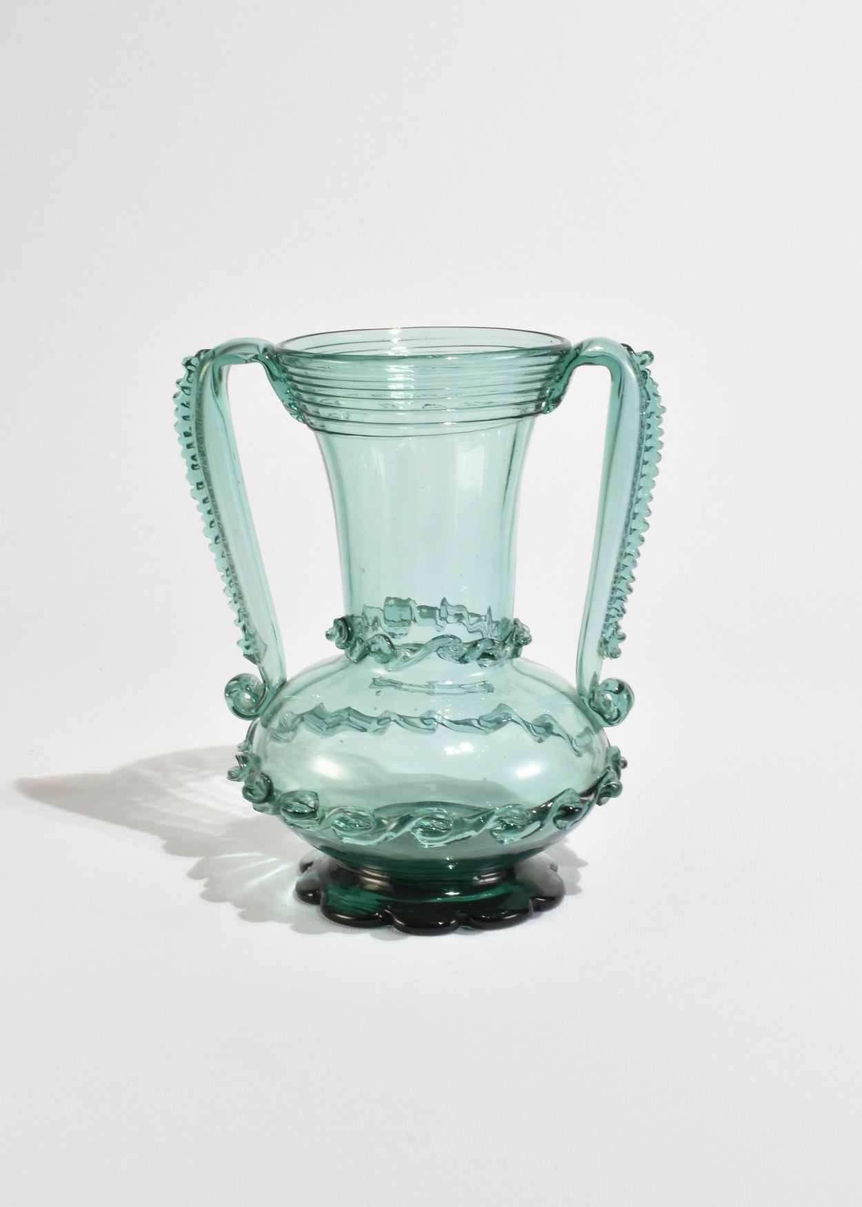 Romanesque Green Glass Vase