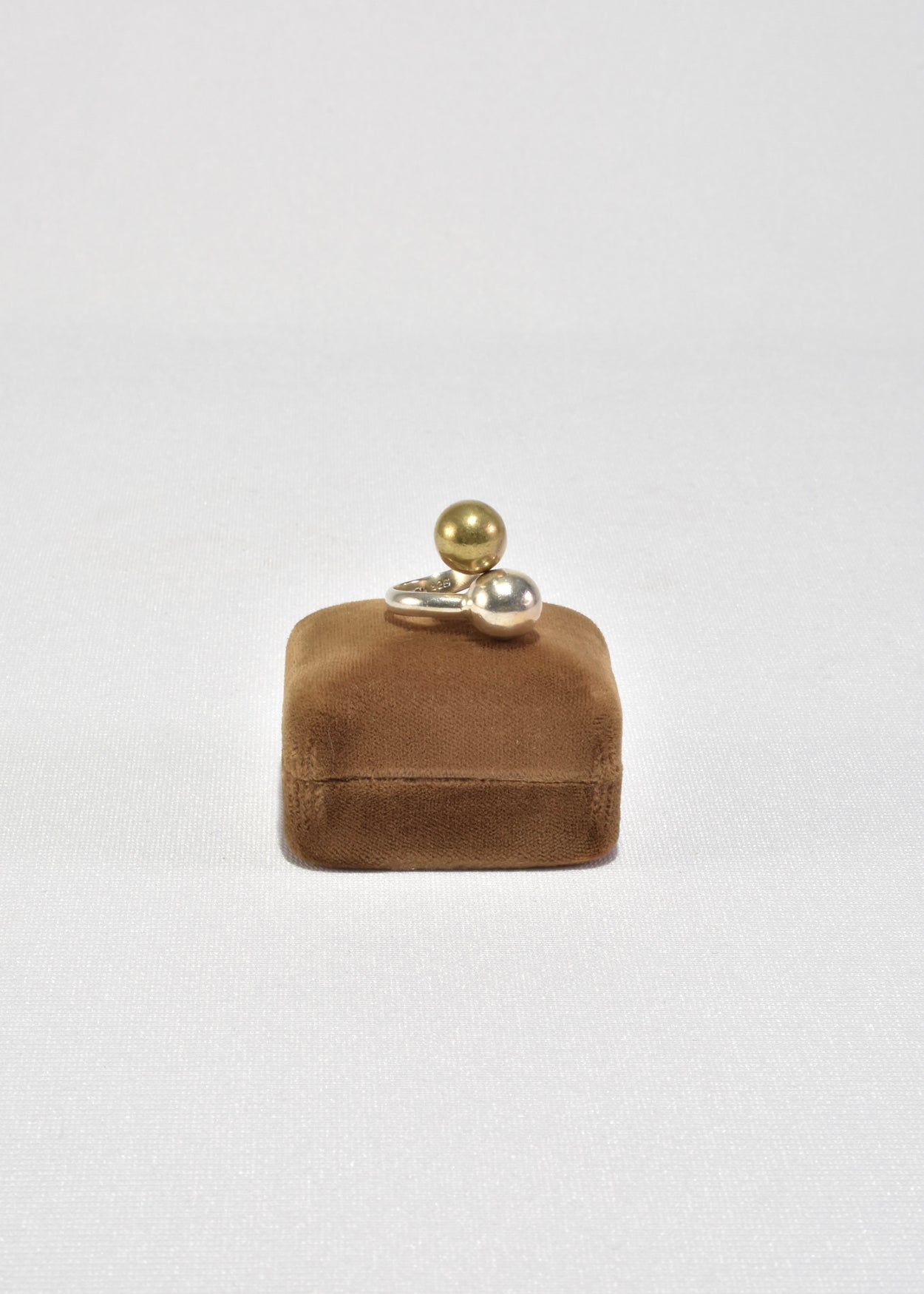 Two-Tone Sphere Wrap Ring