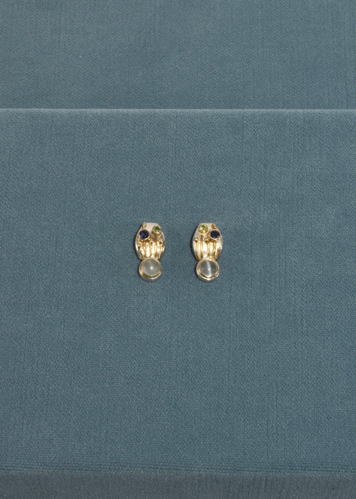 Amethyst Peridot Moonstone Earrings